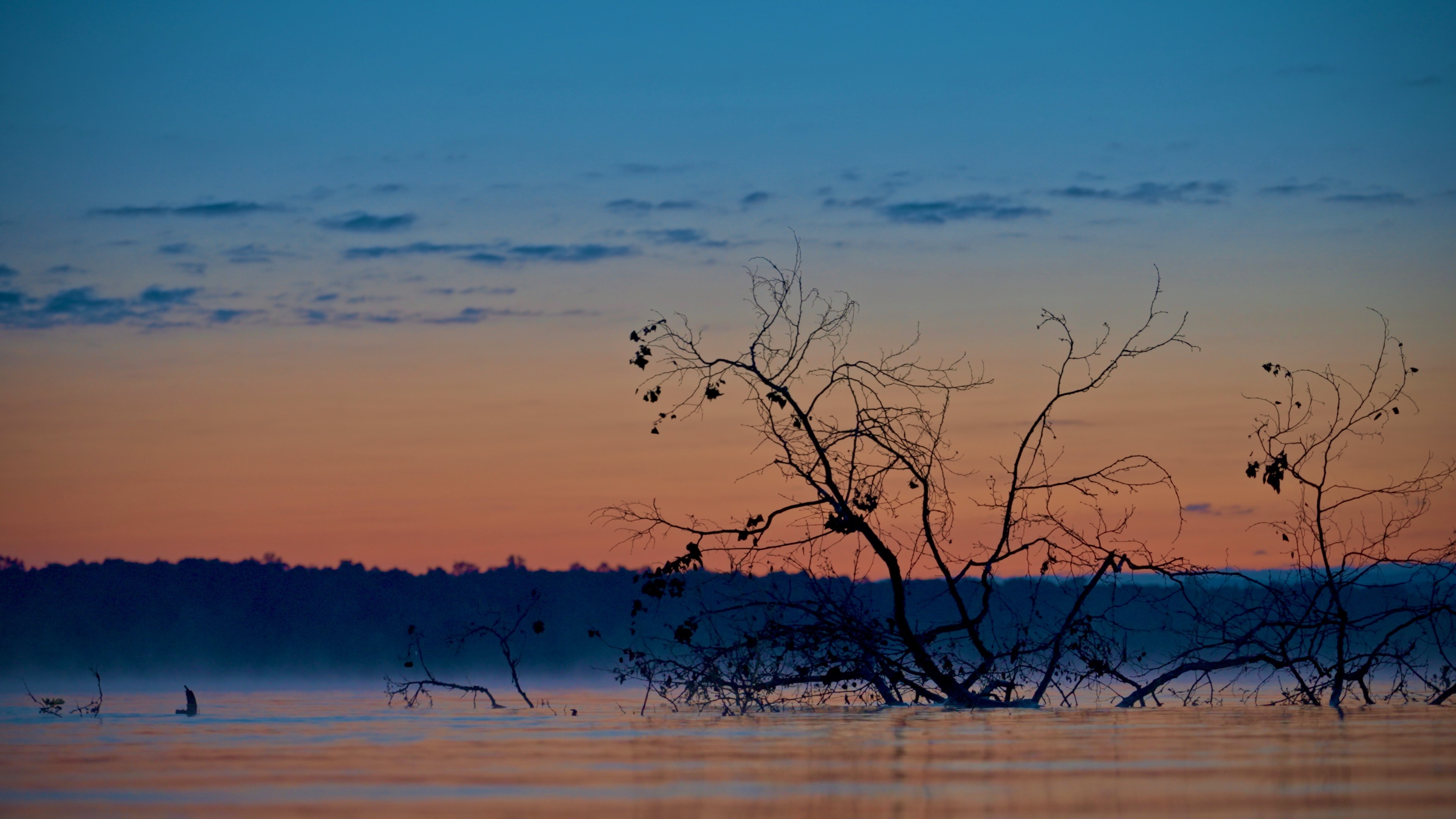 Sunset over the lake
